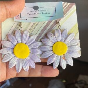 Daisy Earrings - Yellow and White